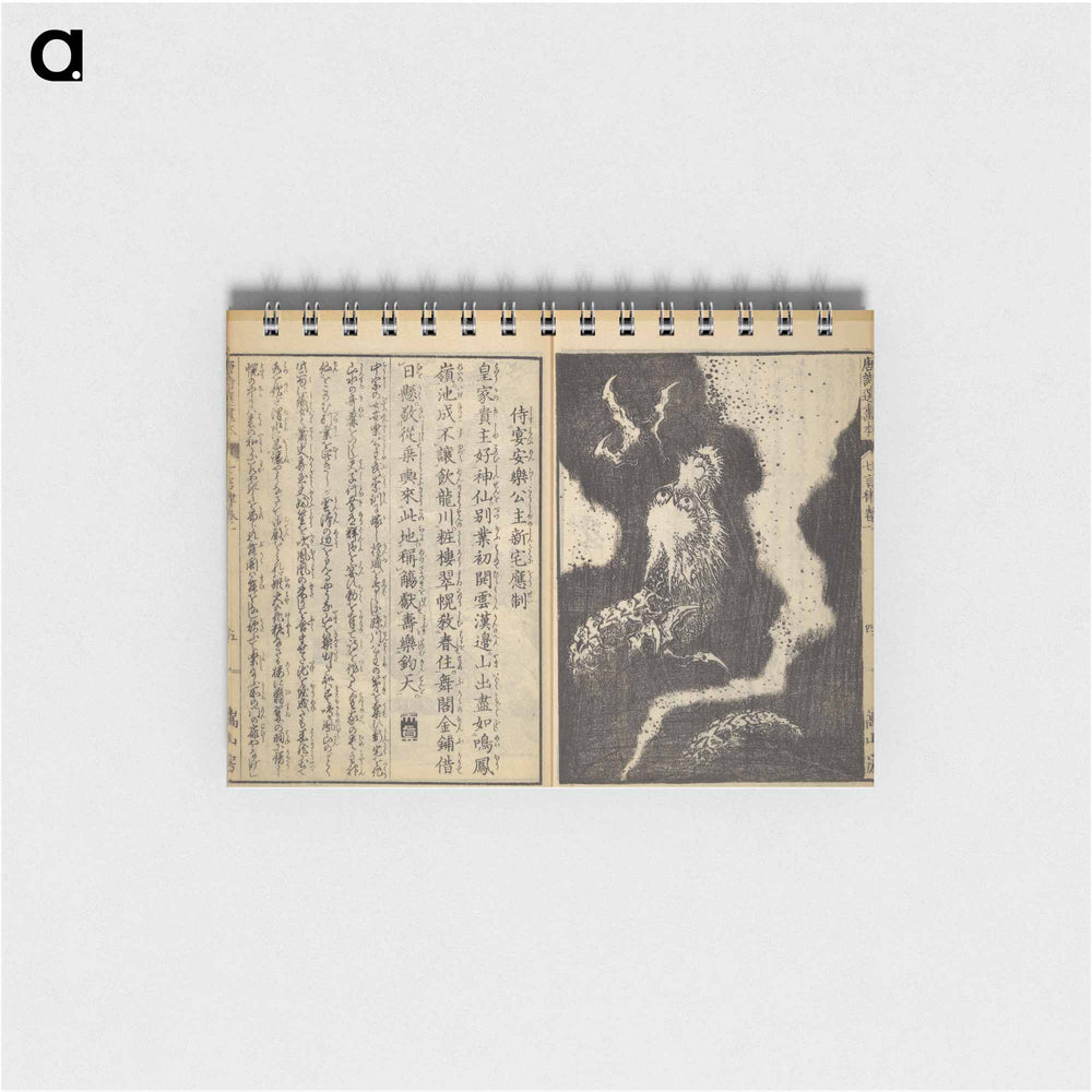 Picture Book of The Tōshisen (Chinese verses by Takai Ranzan), Series Seven - 葛飾 北斎 Memo.