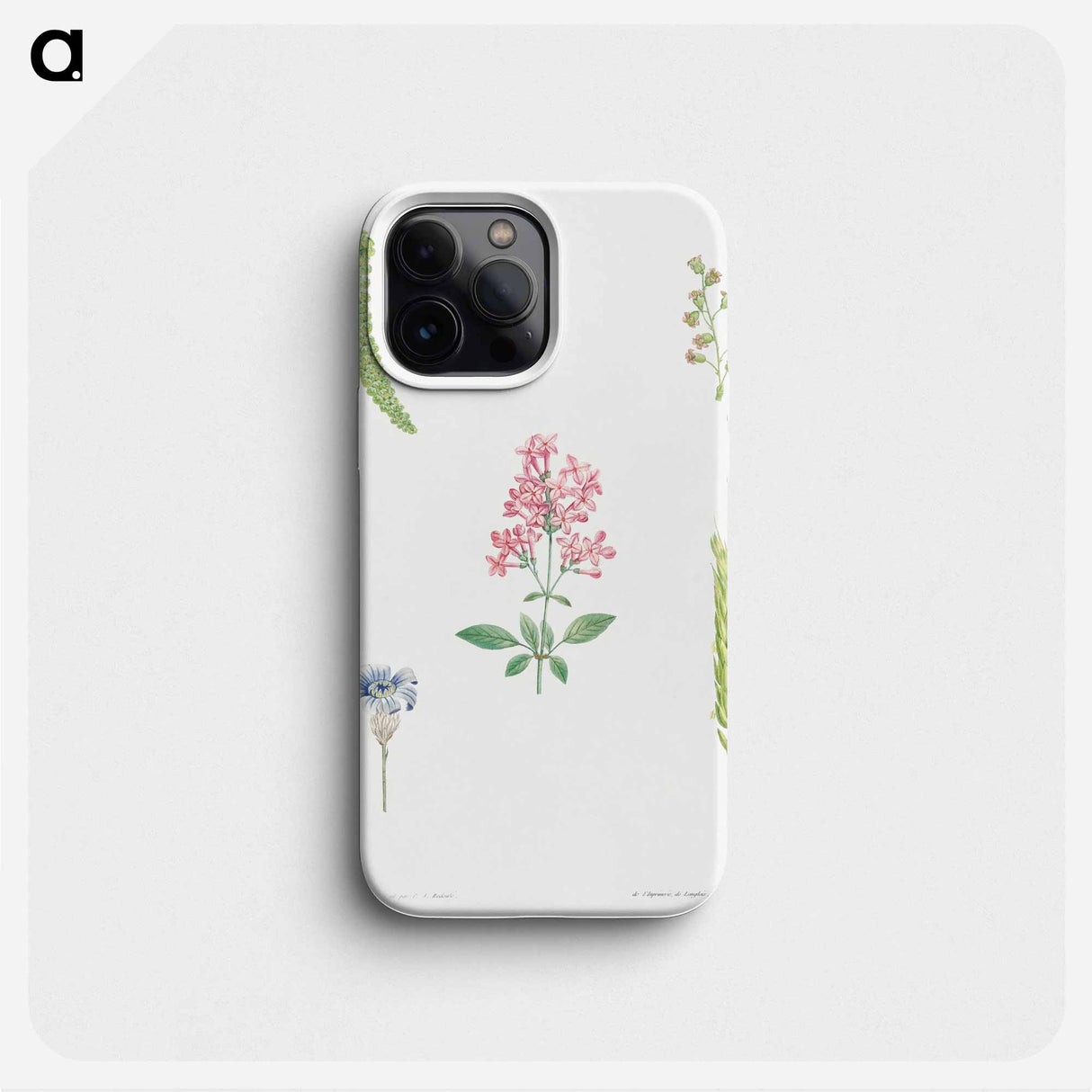 Flower set from La Botanique de JJ Rousseau - Pierre Joseph Redouté Phone Case.
