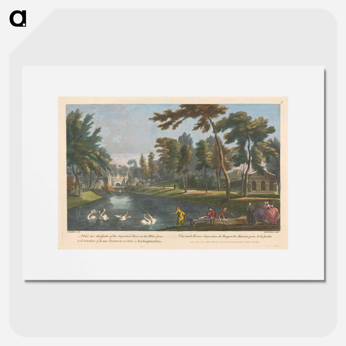 アートポスター-A View to the Grotto of the Serpentine River in the Alder Grove in the Gardens of Earl Temple at Stow, in Buckinghamshire
- イェール大学アートギャラリー Poster.