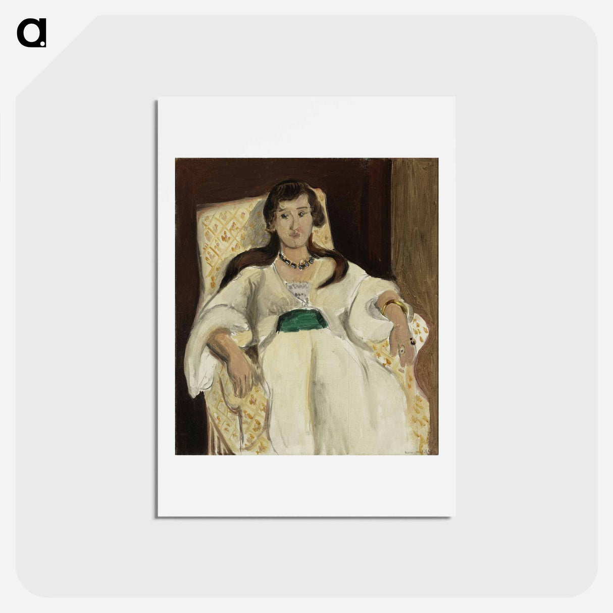 アートポストカード-The Green Sash - アンリ マティス Postcard.