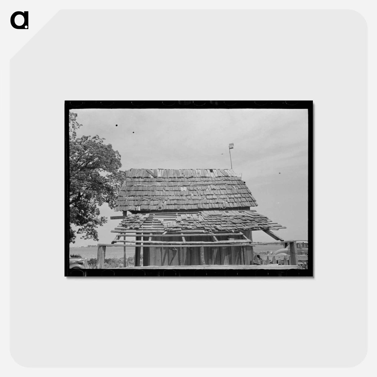 アートポストカード-Roof of Shed, Southeast Missouri Farms Project
- ラッセル リー Postcard.