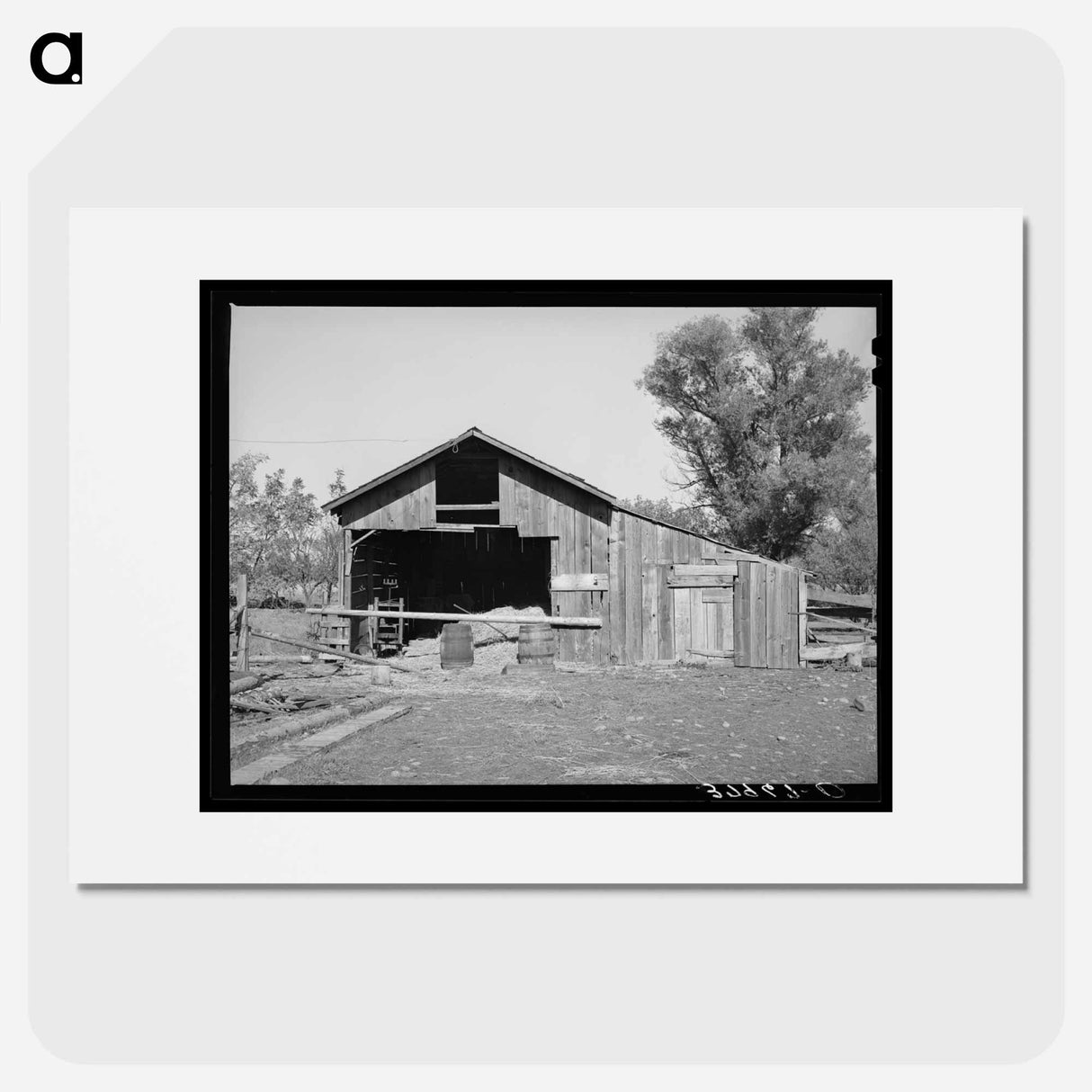 アートポスター-Barn of Perry Warner, Tehama County
- ラッセル リー Poster.