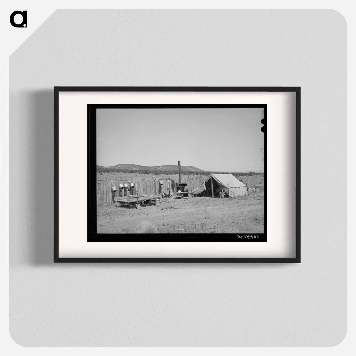 アートポスター-Camp of the Caudills while they are moving their dugout, Pie Town, New Mexico
- ラッセル リー Poster.