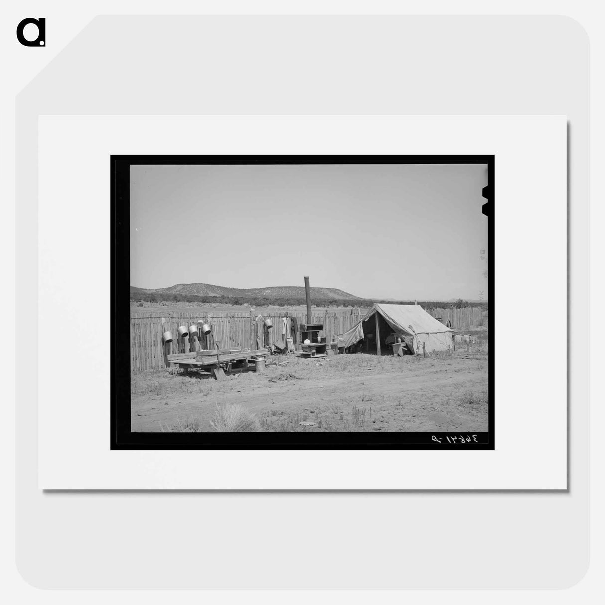 アートポスター-Camp of the Caudills while they are moving their dugout, Pie Town, New Mexico
- ラッセル リー Poster.