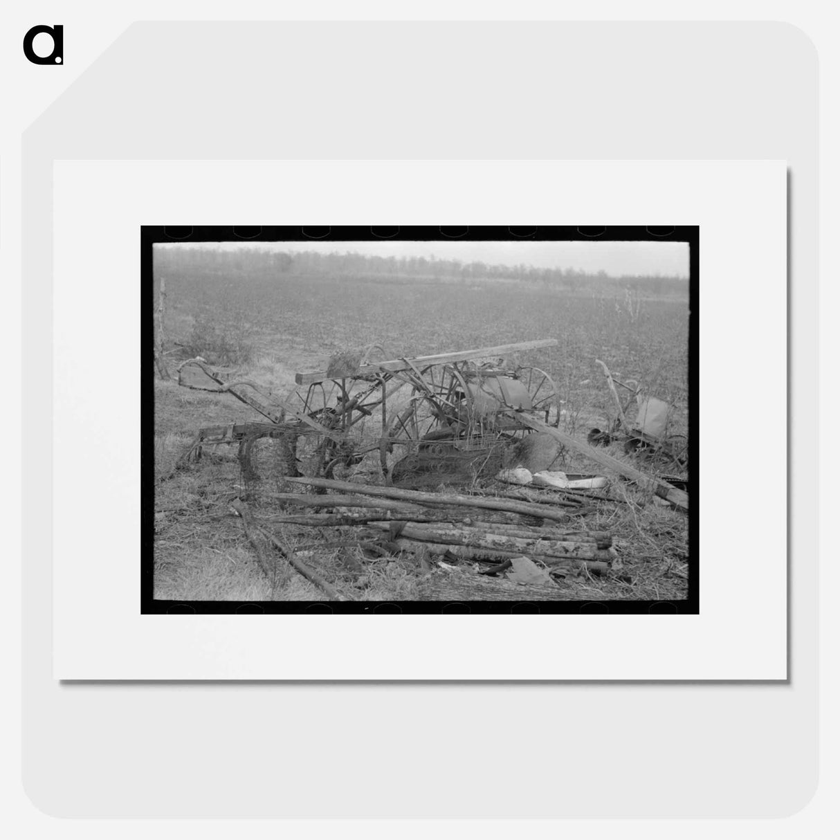 アートポスター-Agricultural Implements on a Sharecropper Farm
- ラッセル リー Poster.