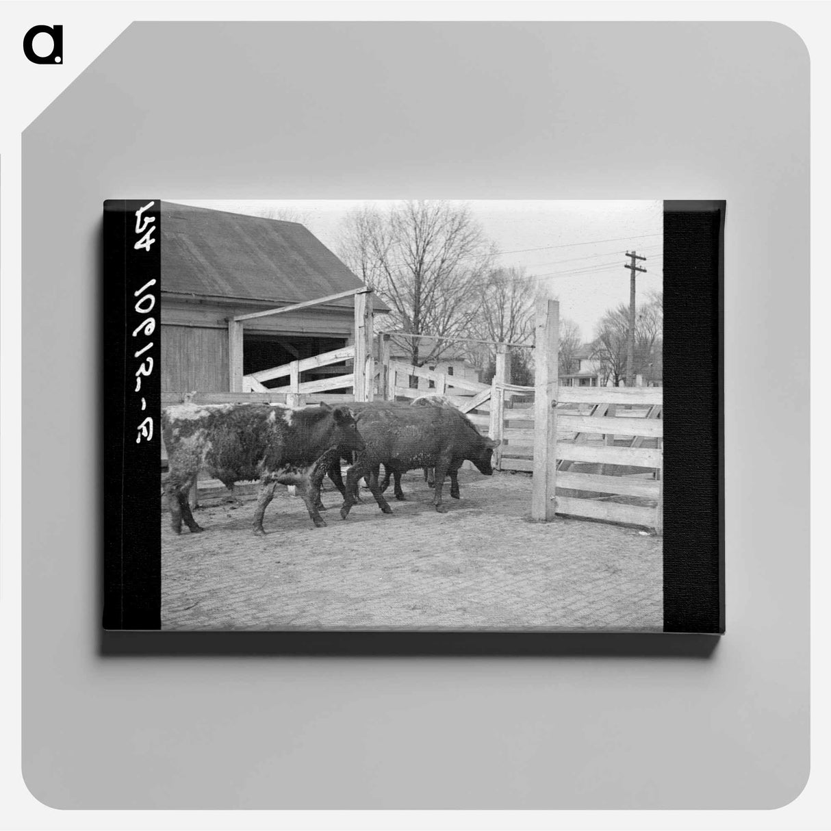アートパネル-Cattle at Aledo Stockyards
- ラッセル リー Canvas.