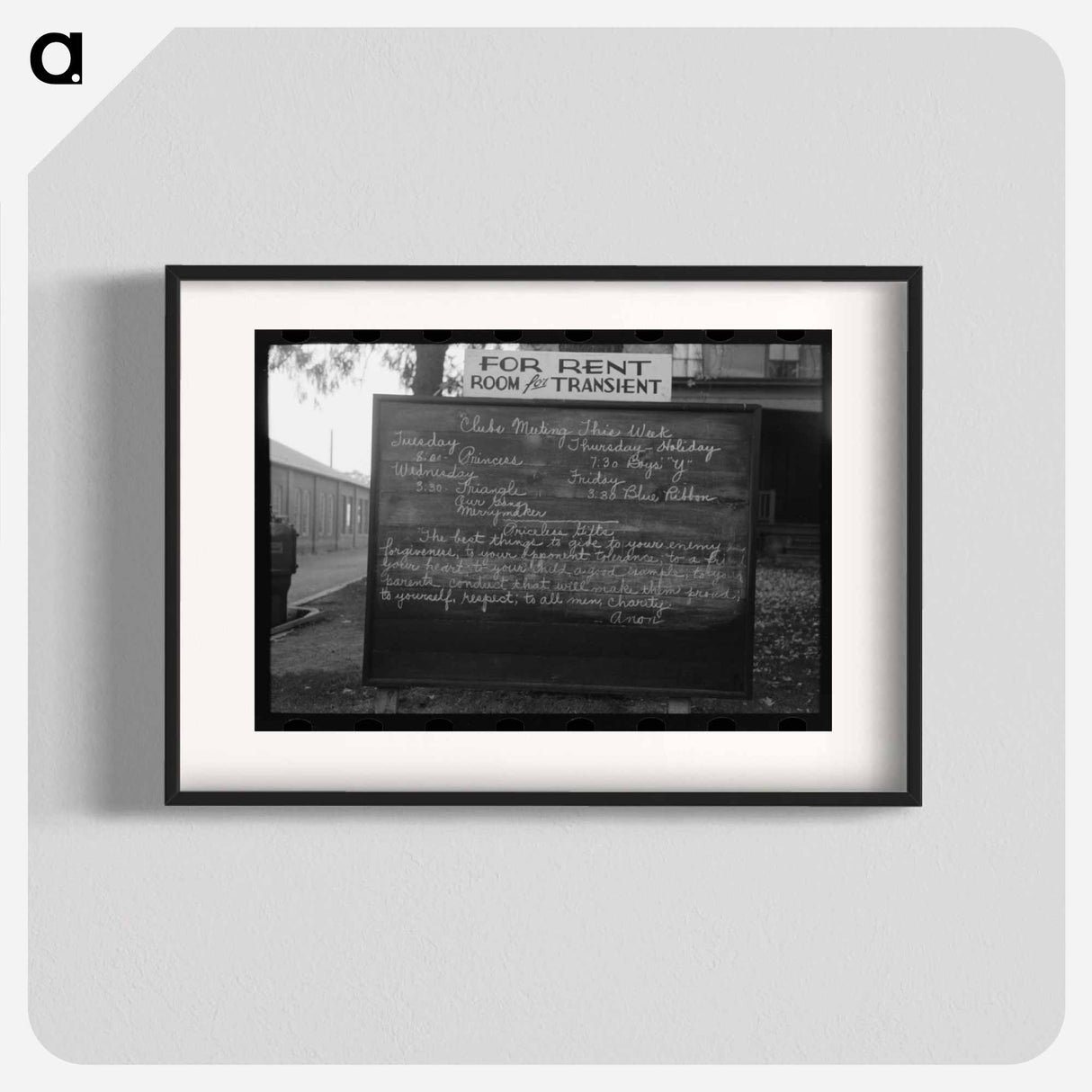アートポスター-Bulletin Board, Newton, New Jersey
- ラッセル リー Poster.