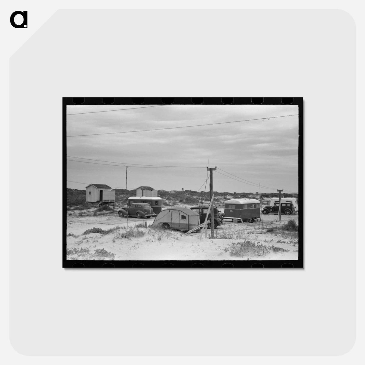 アートポストカード-Trailer Camp, Port Aransas, Texas
- ラッセル リー Postcard.