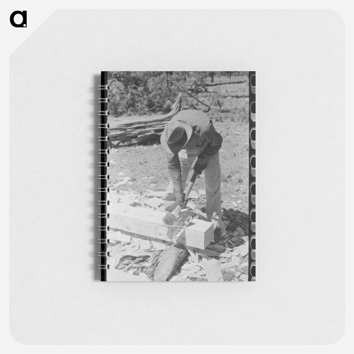 アートメモ帳-Finishing Tie with Broad Axe, Pie Town, New Mexico
- ラッセル リー Memo.