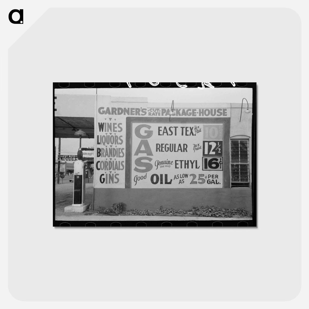 アートポストカード-Filling Station, Waco, Texas
- ラッセル リー Postcard.