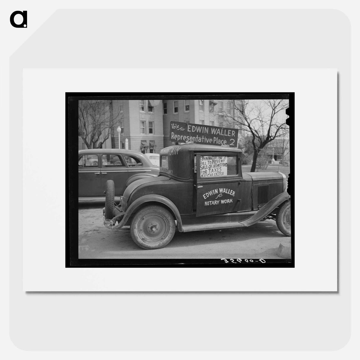 アートポスター-Candidate's Sign on Car, San Marcos, Texas
- ラッセル リー Poster.
