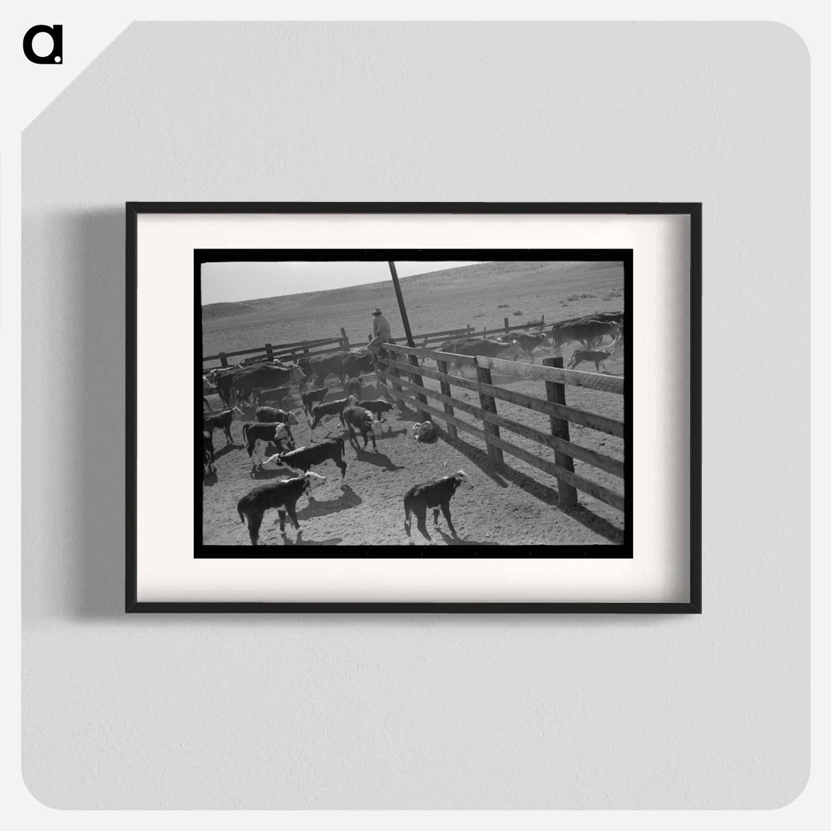 アートポスター-Cattle Roundup near Marfa, Texas
- ラッセル リー Poster.
