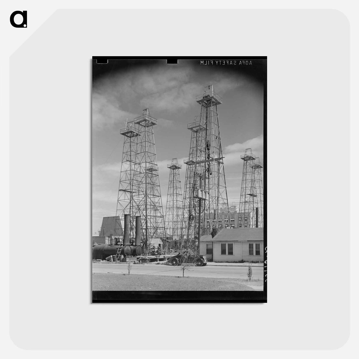 アートポストカード-Drilling Operations and Derricks, Kilgore, Texas
- ラッセル リー Postcard.
