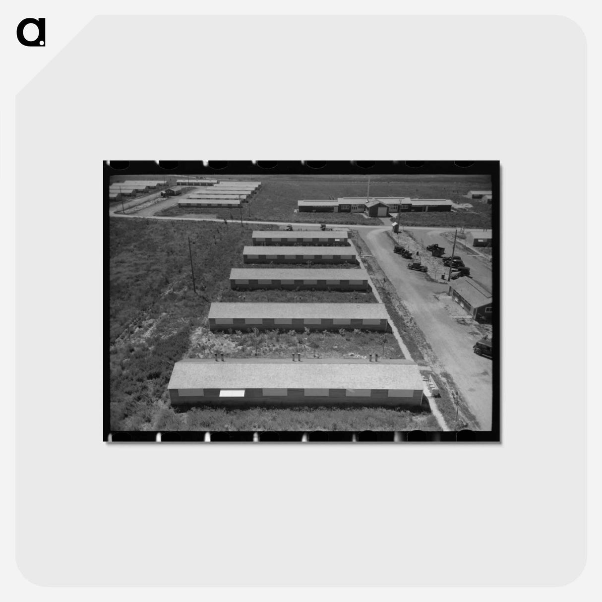 アートポストカード-Row Shelters at FSA Labor Camp, Caldwell, Idaho
- ラッセル リー Postcard.
