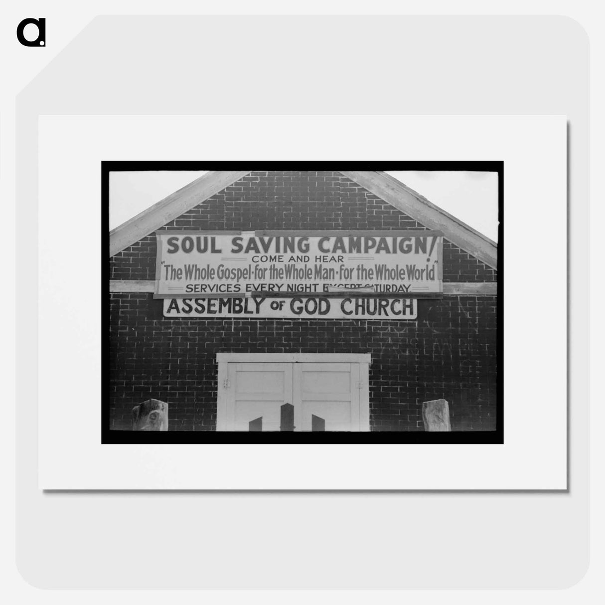 アートポスター-Assembly of God Church, Pleasanton, New Mexico
- ラッセル リー Poster.