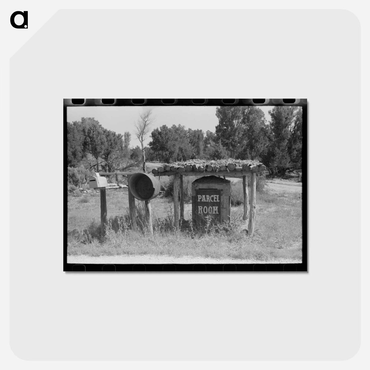 アートポストカード-Mail Boxes and Parcel Room along Highway 160, San Juan County, Utah
- ラッセル リー Postcard.