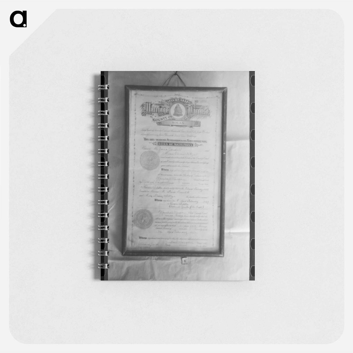 アートメモ帳-Marriage License of Faro and Doris Caudill
- ラッセル リー Memo.