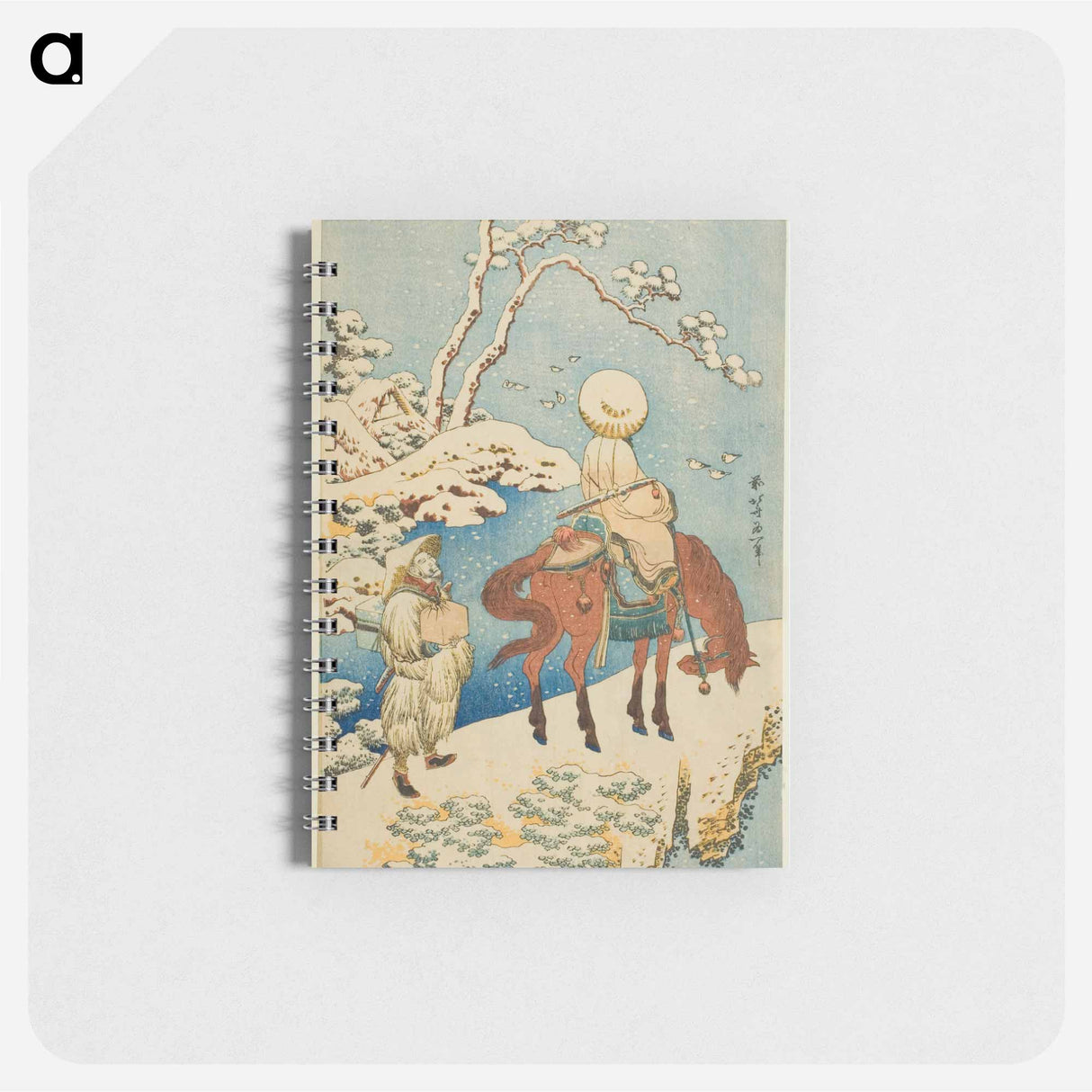 Horseman in Snow - 葛飾 北斎 Memo.