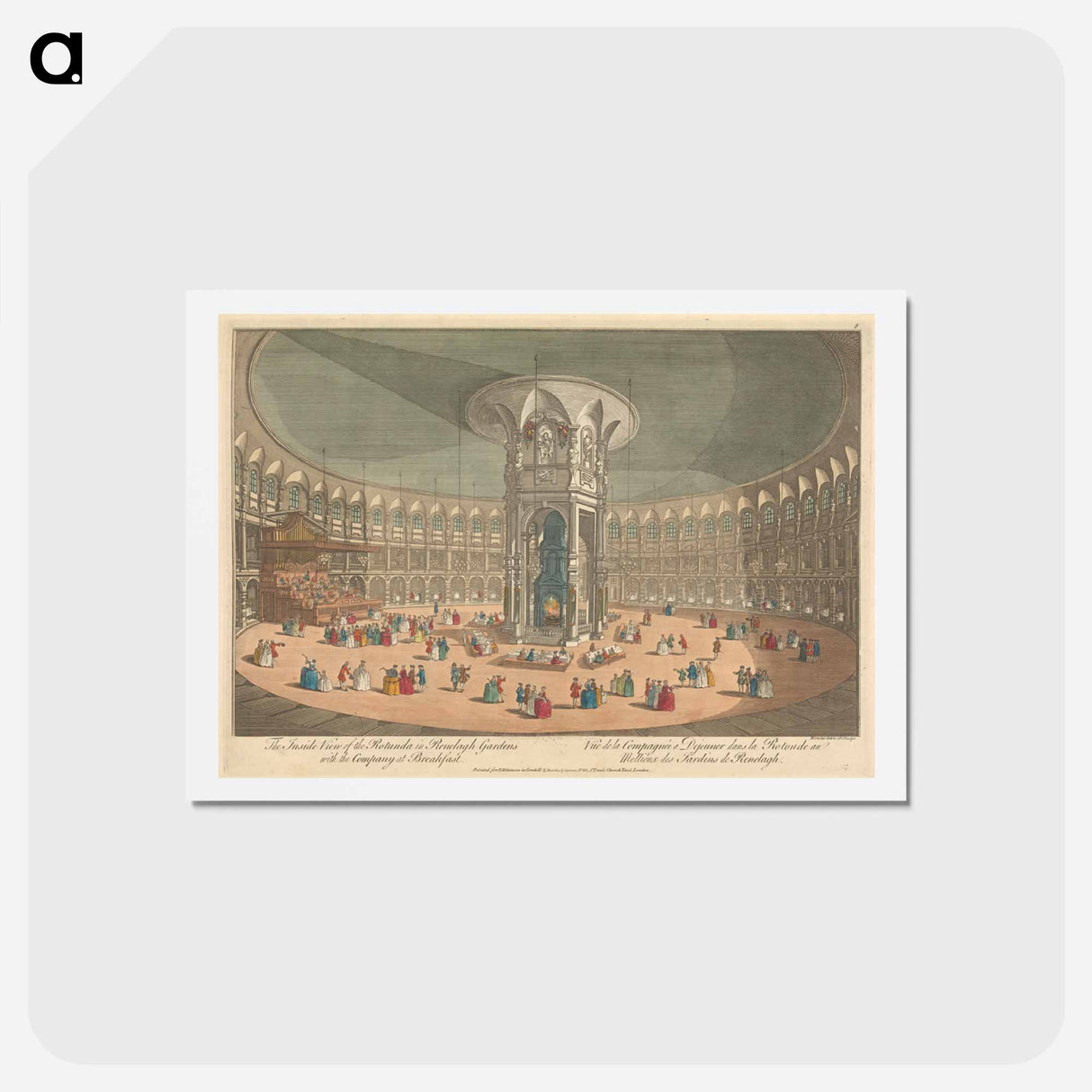 アートポストカード-The Inside View of the Rotunda in Renelagh Gardens with the Company at Breakfast
- イェール大学アートギャラリー Postcard.