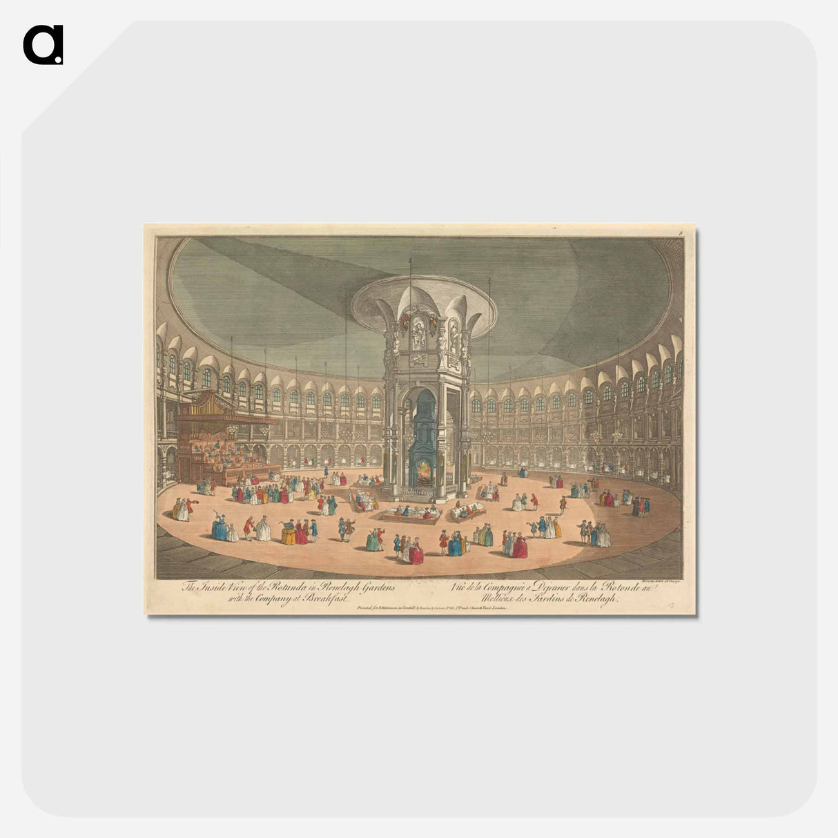 アートポストカード-The Inside View of the Rotunda in Renelagh Gardens with the Company at Breakfast
- イェール大学アートギャラリー Postcard.