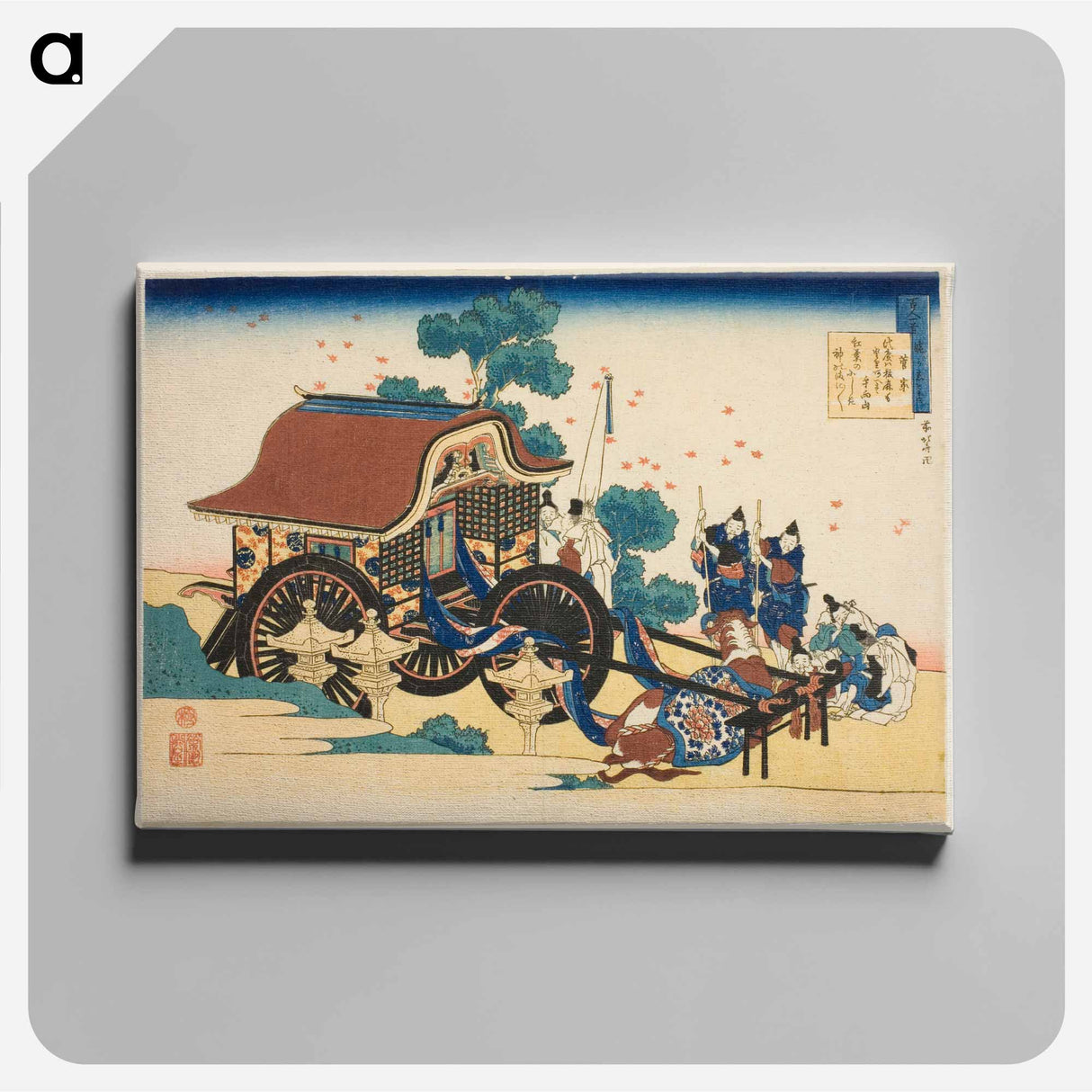 One Hundred Poems Explained by the Nurse (Hyakunin isshu uba ga etoki) - 葛飾 北斎 Canvas.