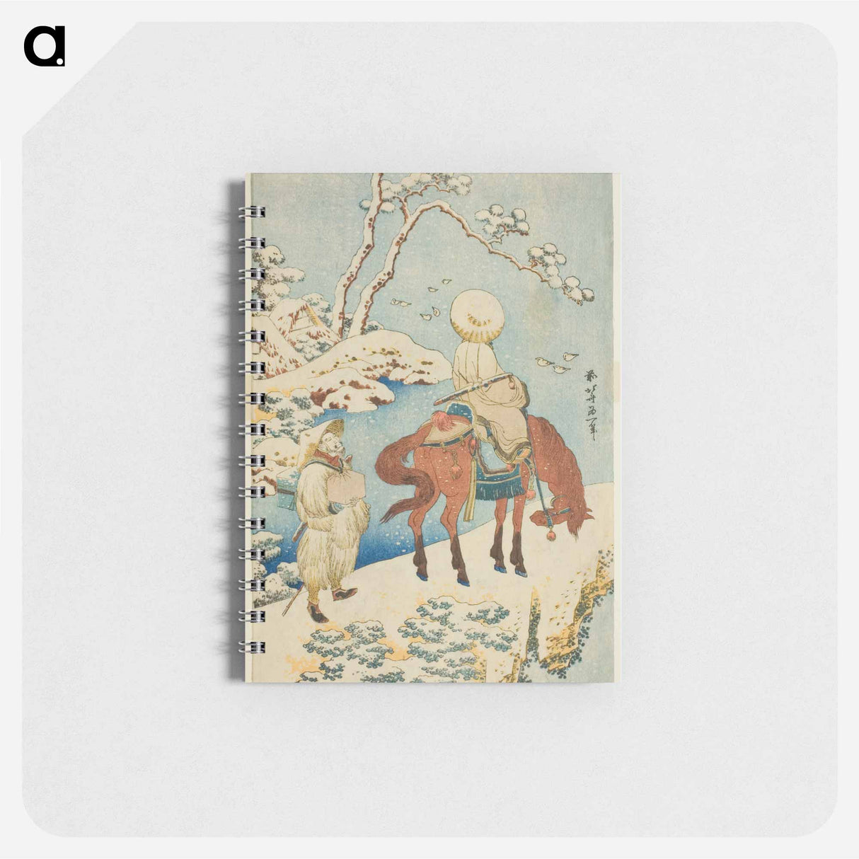 Horseman in Snow - 葛飾 北斎 Memo.