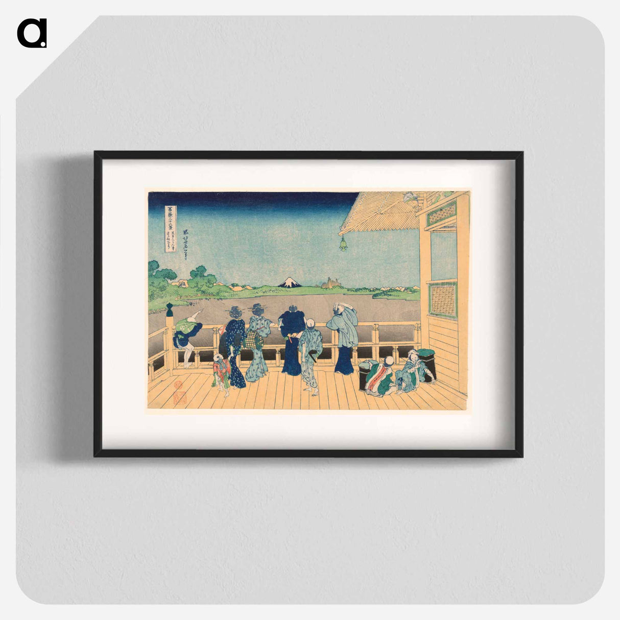 Sazai Hall at the Temple of the Five Hundred Arhats - Katsushika Hokusai Poster.