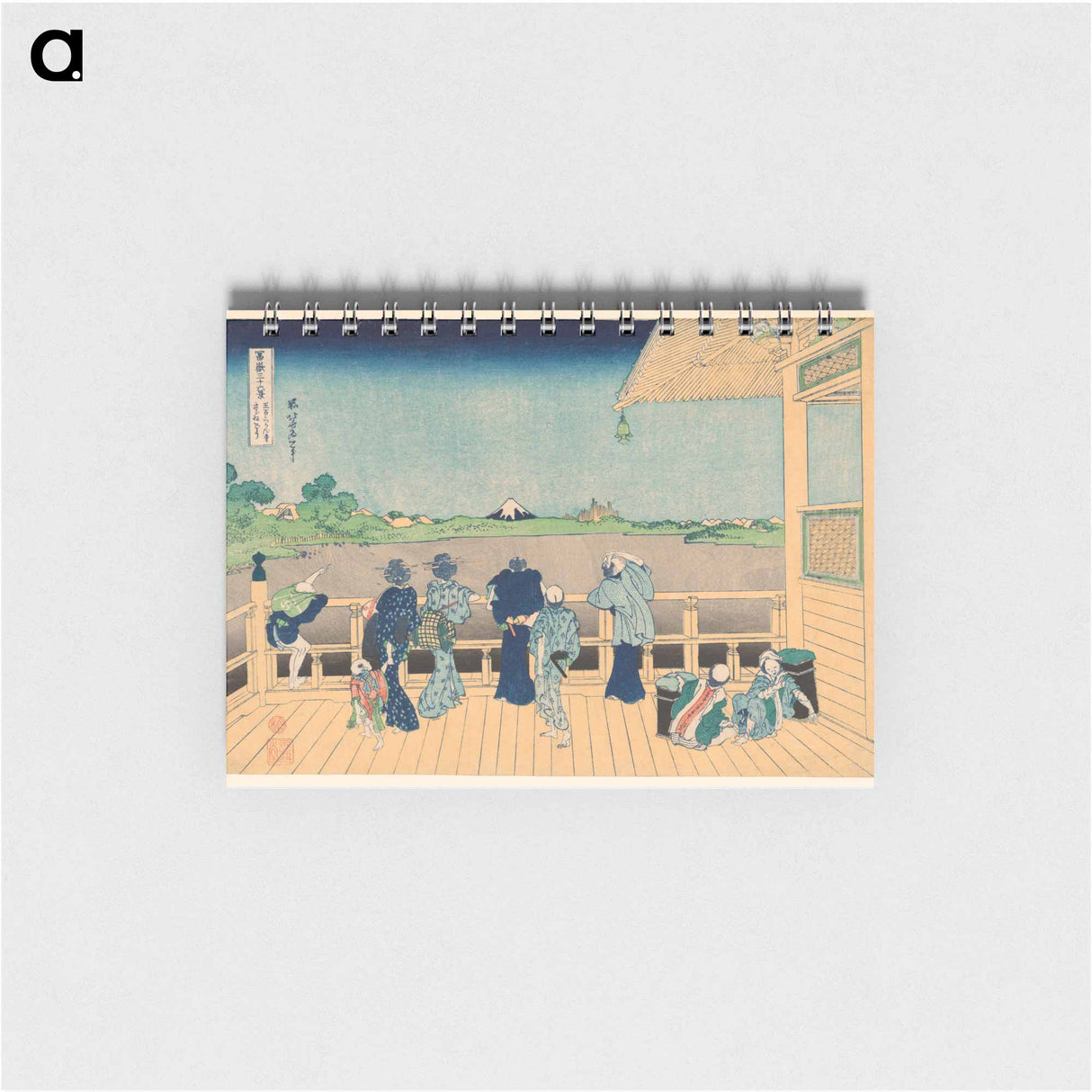 Sazai Hall at the Temple of the Five Hundred Arhats - 葛飾 北斎 Memo.