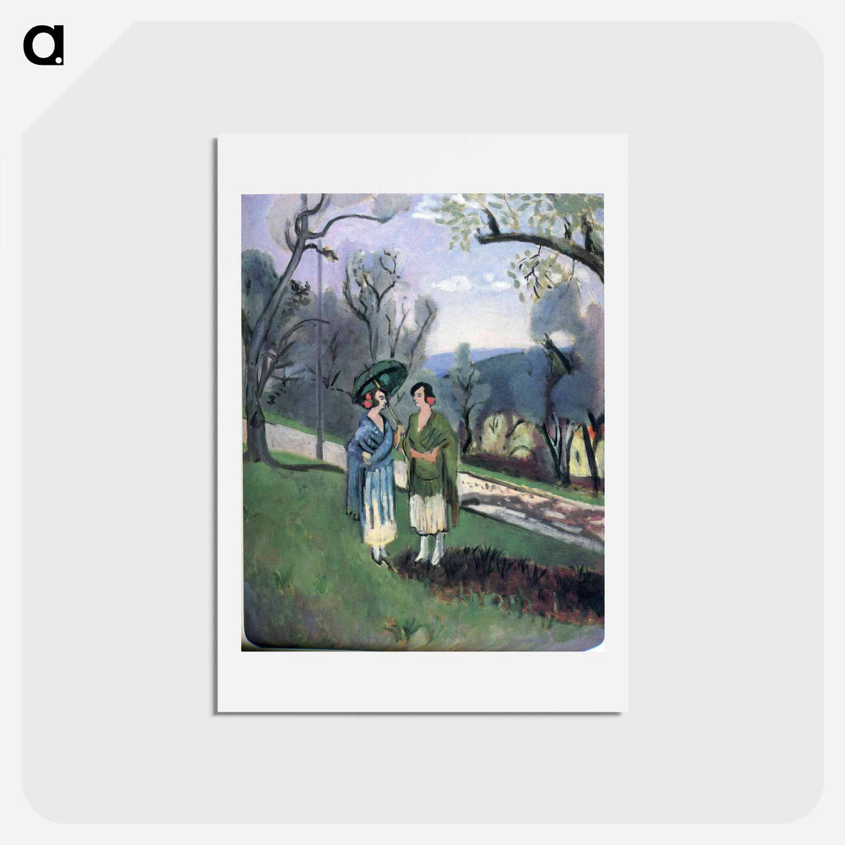 アートポストカード-Conversation under the Olive Trees - アンリ マティス Postcard.