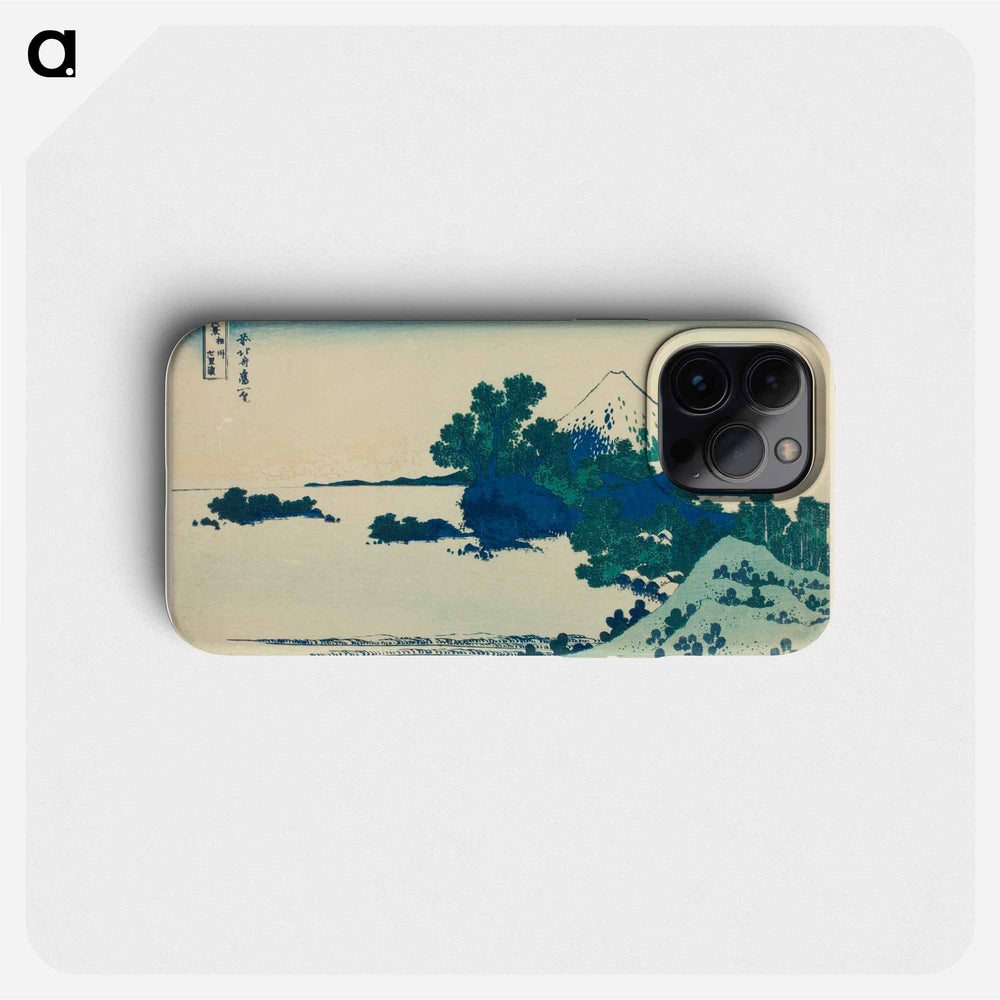 Shichirigahama Beach in Sagami Province (Shoshu Shichirigahama) - Katsushika Hokusai Phone Case.