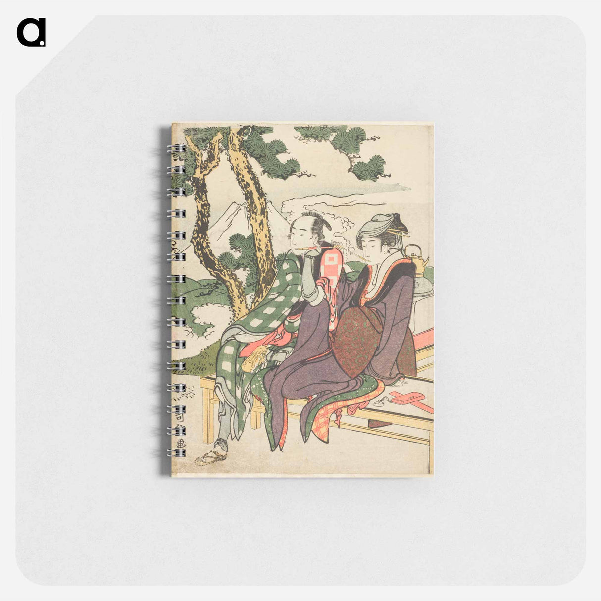 Evening Glow for Date no Yosaku and Seki no Koman - 葛飾 北斎 Memo.