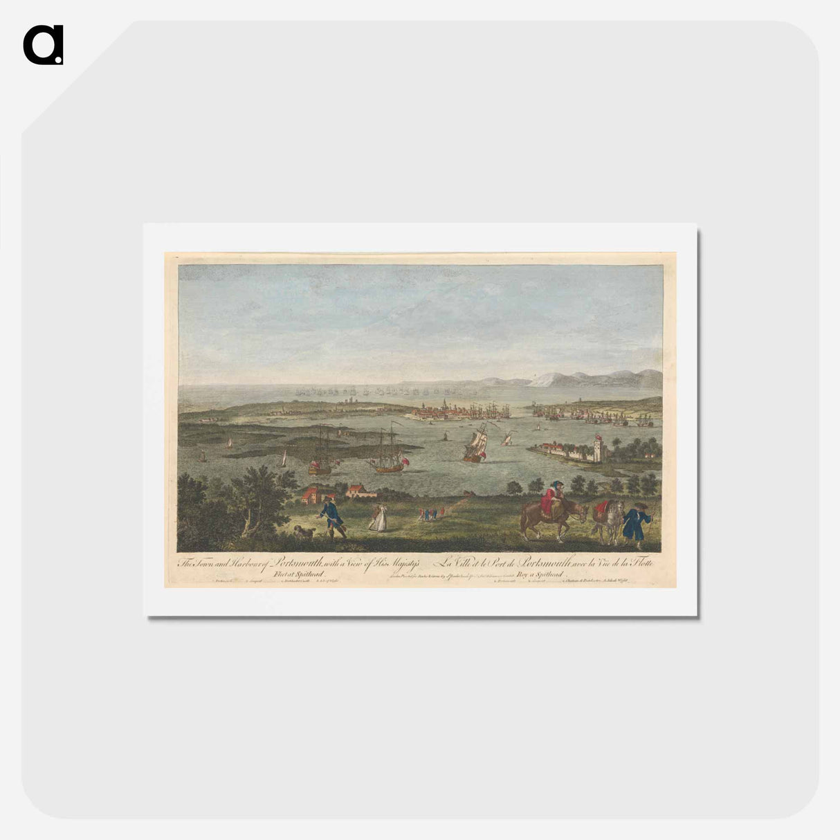 アートポストカード-The Town & Harbour of Portsmouth, with a View of His Majesty's Fleet Spitthead
- イェール大学アートギャラリー Postcard.