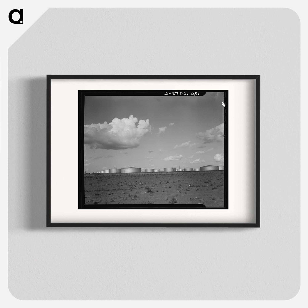 Oil tank farm near Odessa, Texas - Dorothea Lange Poster.
