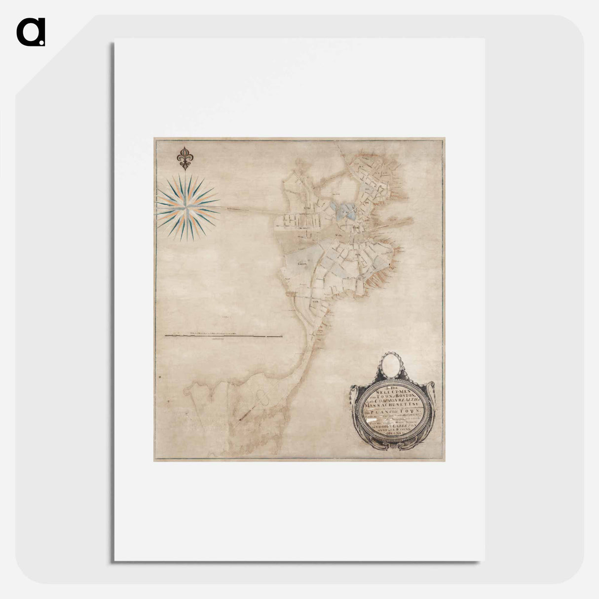 アートポスター-Boston Map
- ボストン公共図書館 Poster.