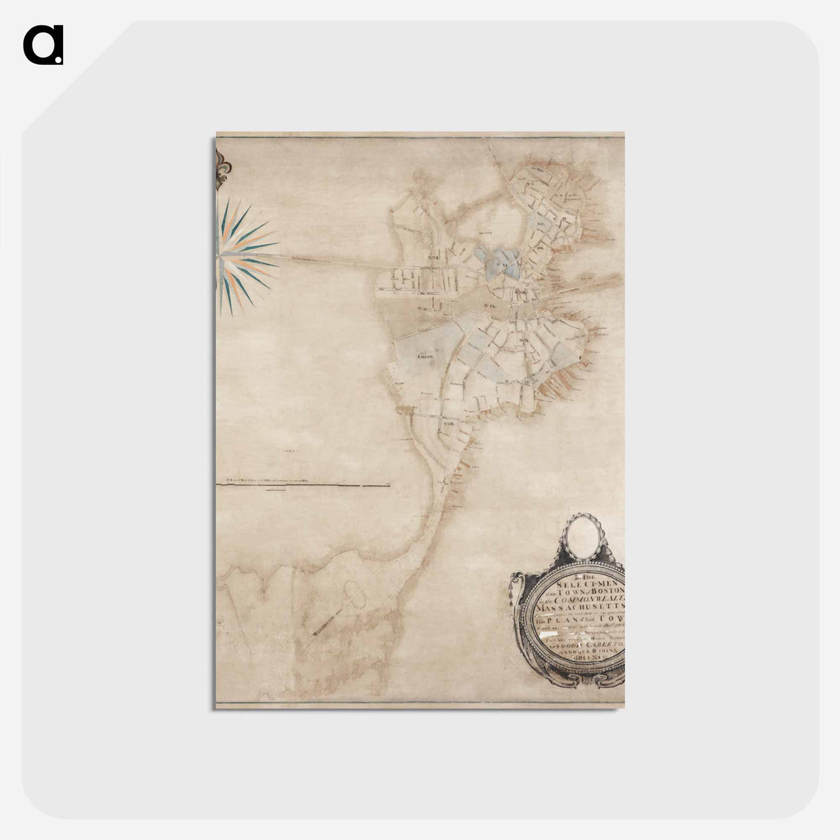 アートポストカード-Boston Map
- ボストン公共図書館 Postcard.