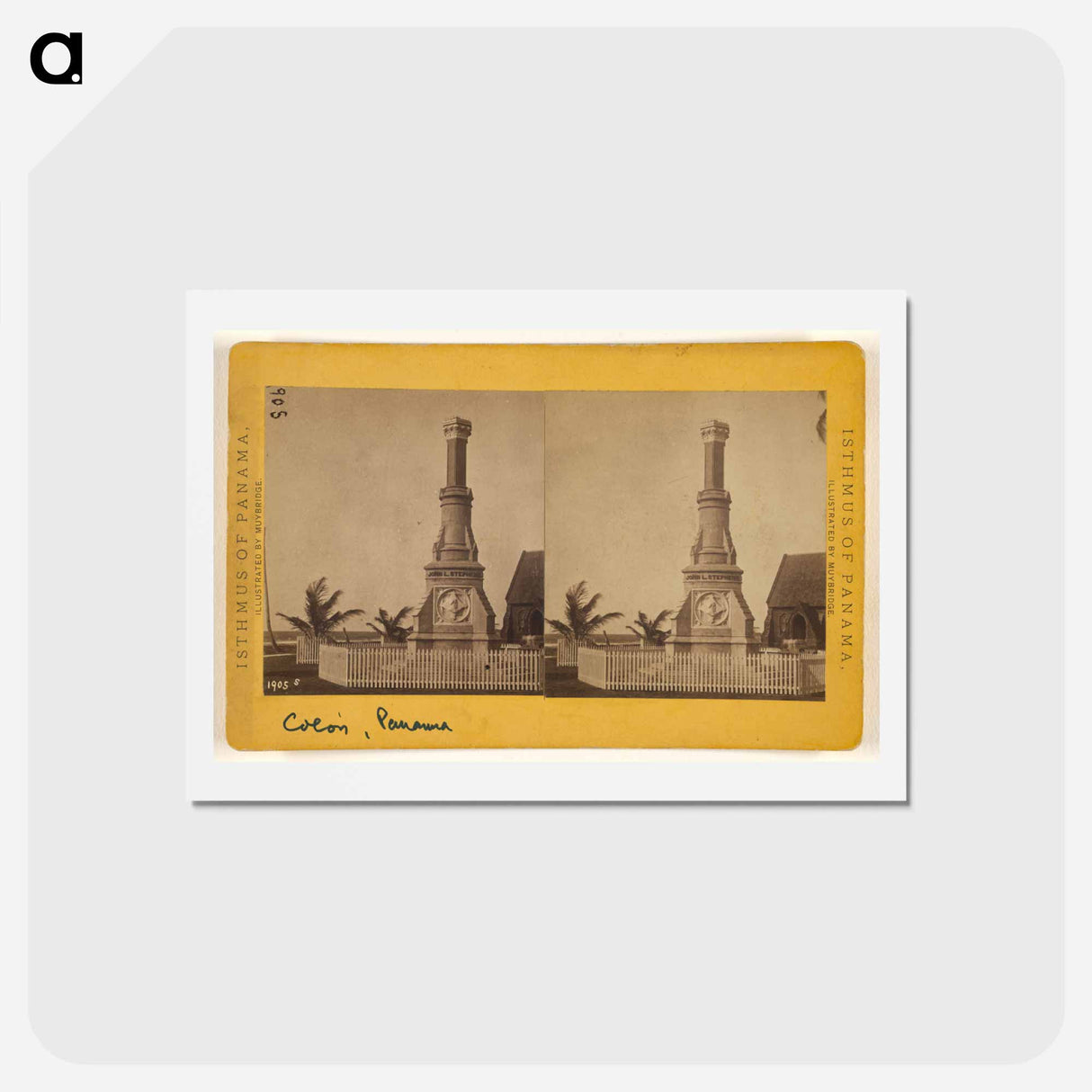 アートポストカード-Monument to Aspinwall, Chauncey and Stephens
- エドワード マイブリッジ Postcard.