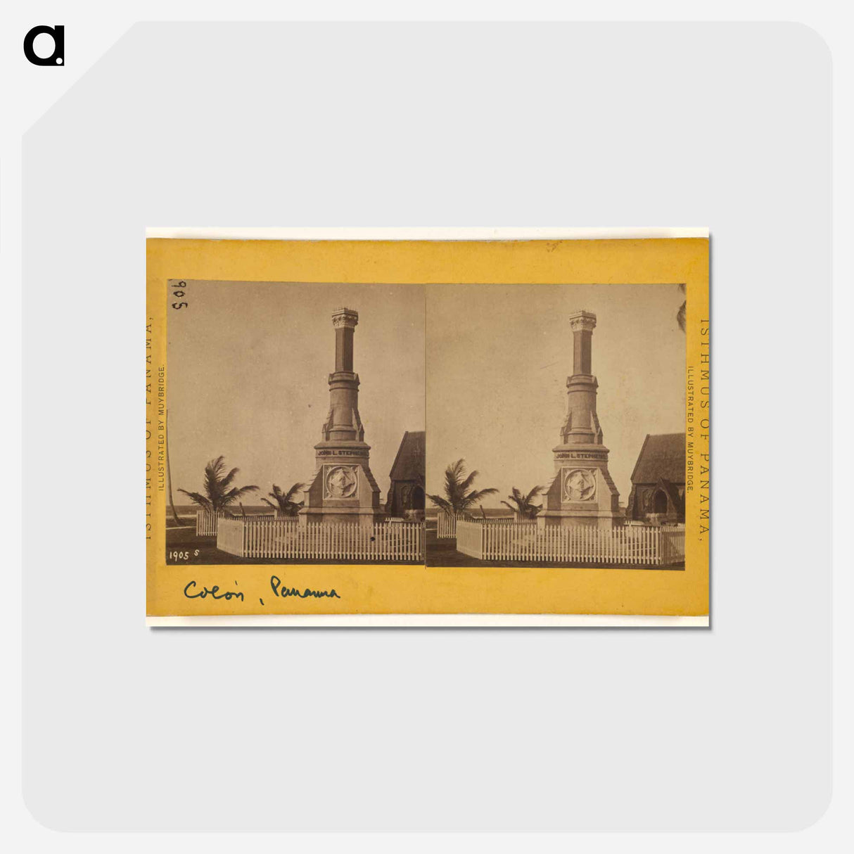 アートポストカード-Monument to Aspinwall, Chauncey and Stephens
- エドワード マイブリッジ Postcard.