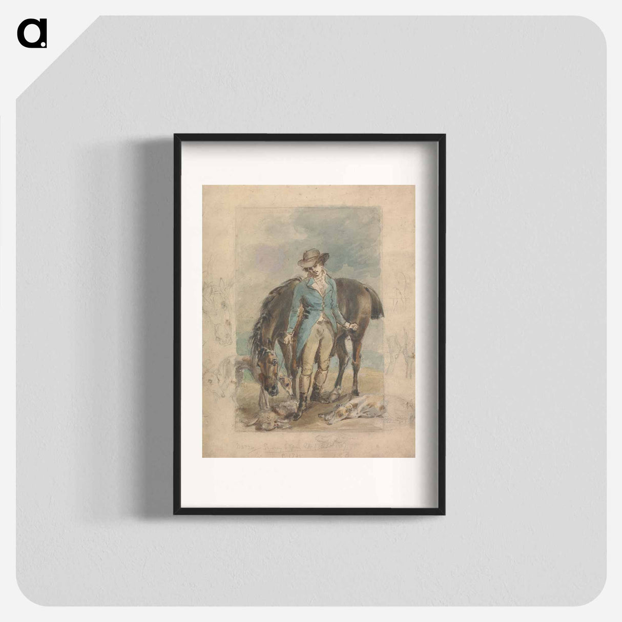 アートポスター-A Young Man with a Horse, with Studies of Hounds and Dead Hare
- イェール大学アートギャラリー Poster.
