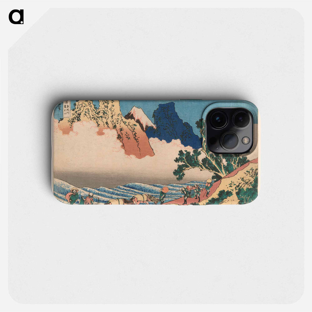 The Back of Mount Fuji Seen from Minobu River - Katsushika Hokusai Phone Case.