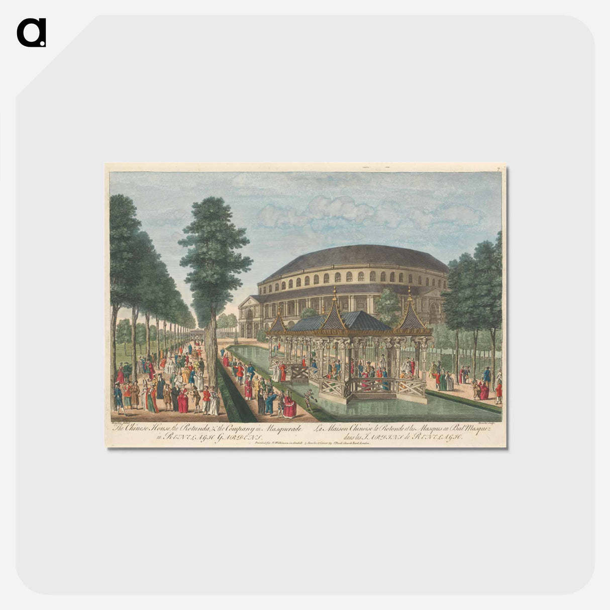 アートポストカード-The Chinese House, the Rotunda, & the Company in Masquerade in Renelagh Gardens
- イェール大学アートギャラリー Postcard.