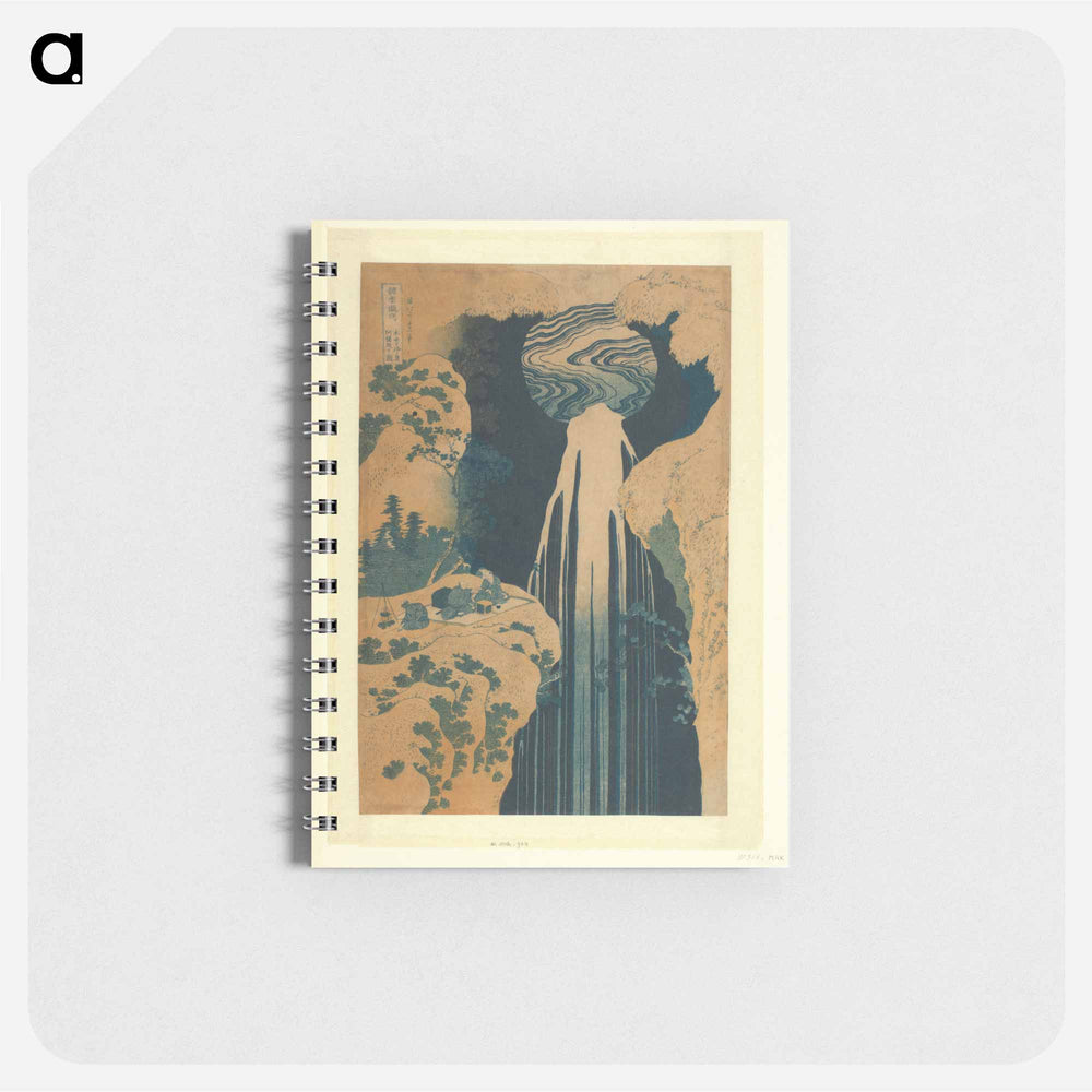 De Amida waterval langs de Kisokaido - 葛飾 北斎 Memo.