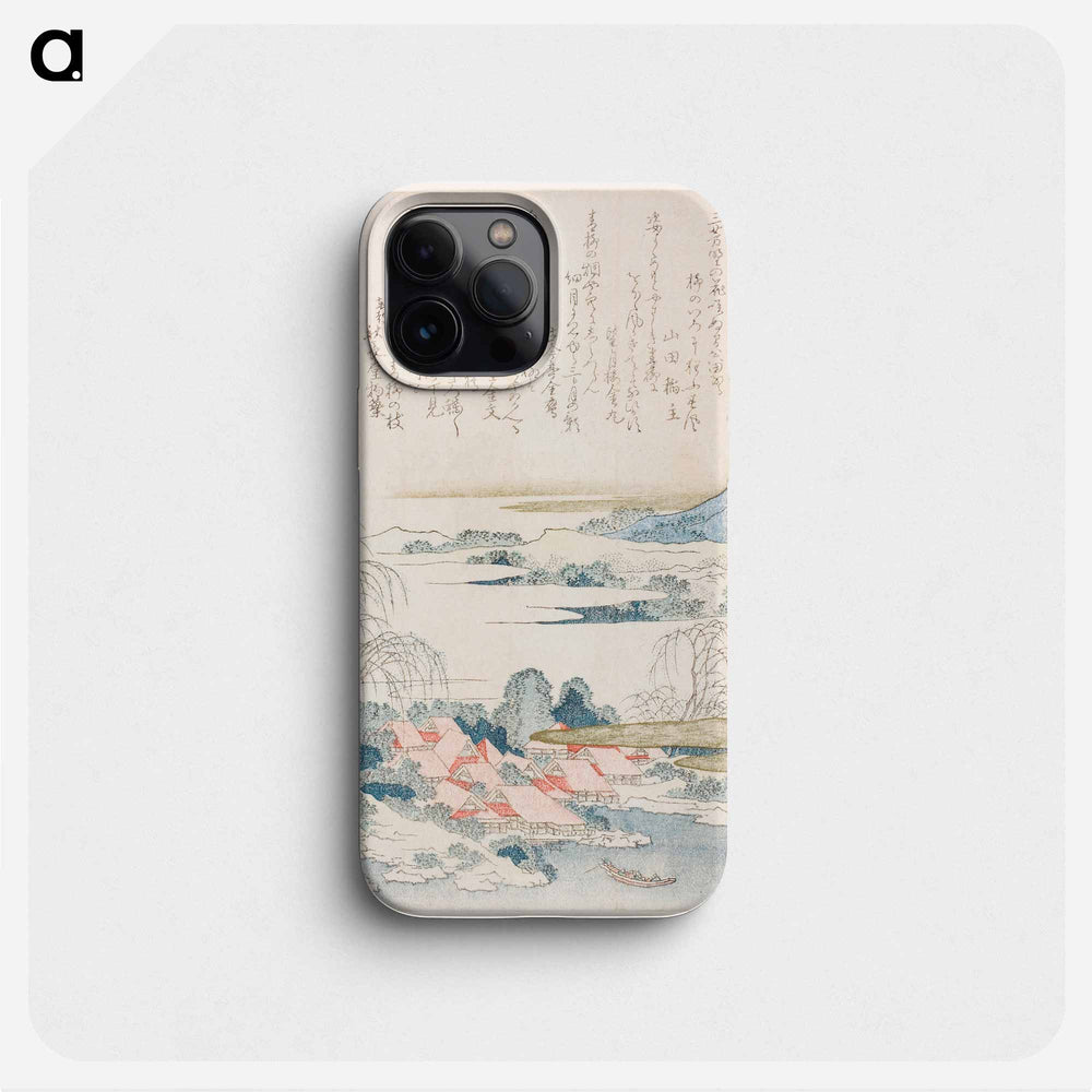 Hokusai's village on the yoshino river - Katsushika Hokusai Phone Case.