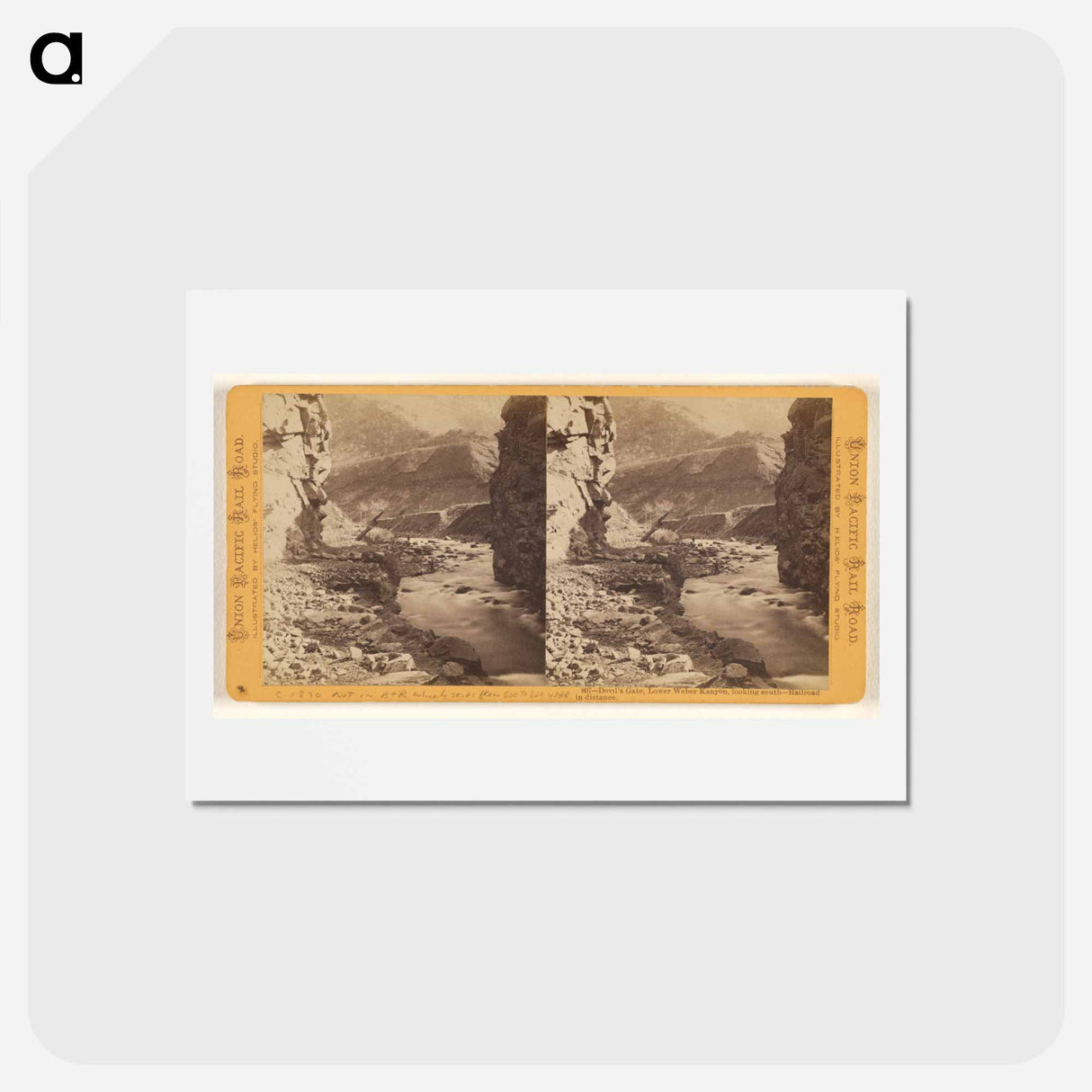 アートポストカード-Devil's Gate, Lower Weber Kanyon
- エドワード マイブリッジ Postcard.