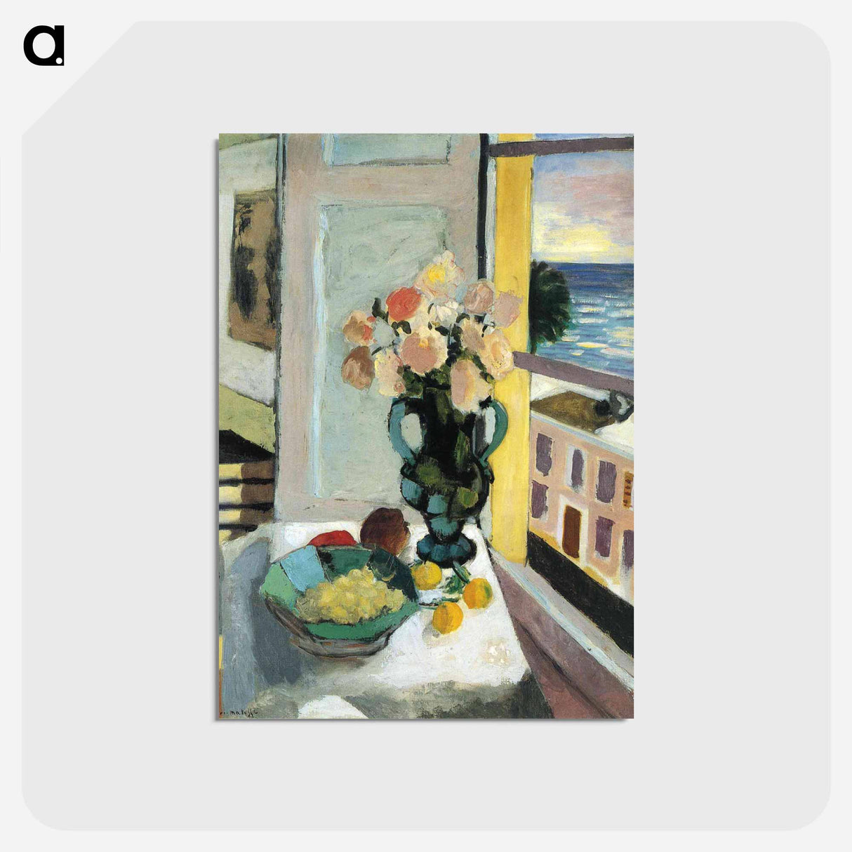 Flowers in front of a Window - アンリ マティス Postcard.