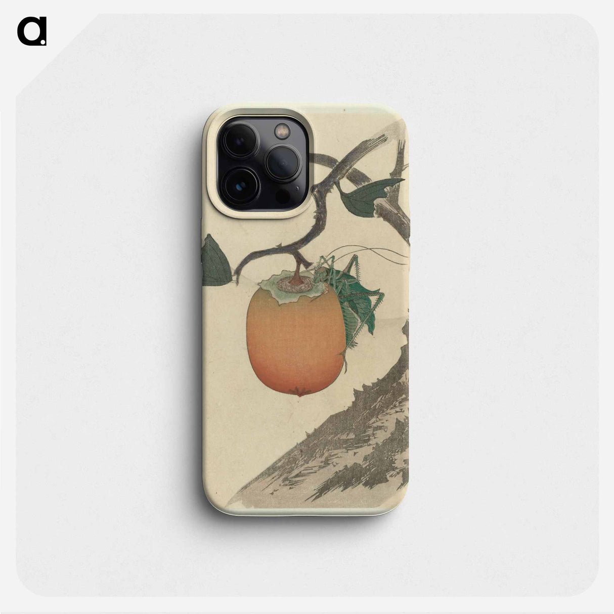 Kakivrucht met sprinklehaan - Katsushika Hokusai Phone Case.