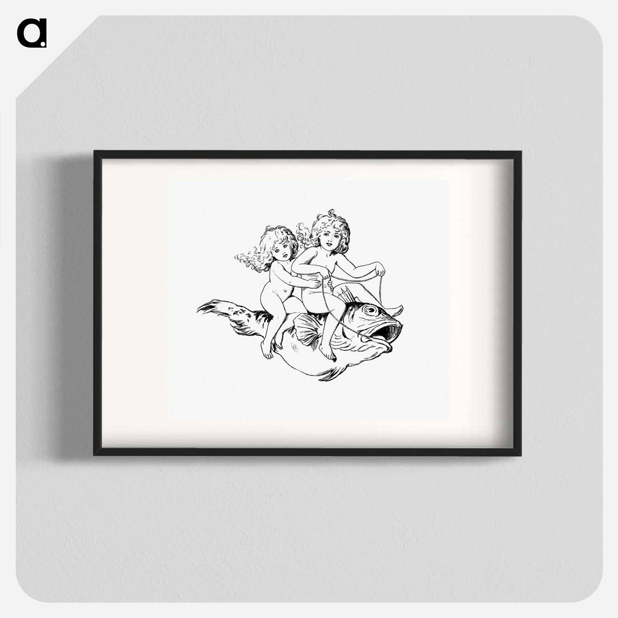 アートポスター-Babies Riding on a Fish
- 大英図書館 Poster.