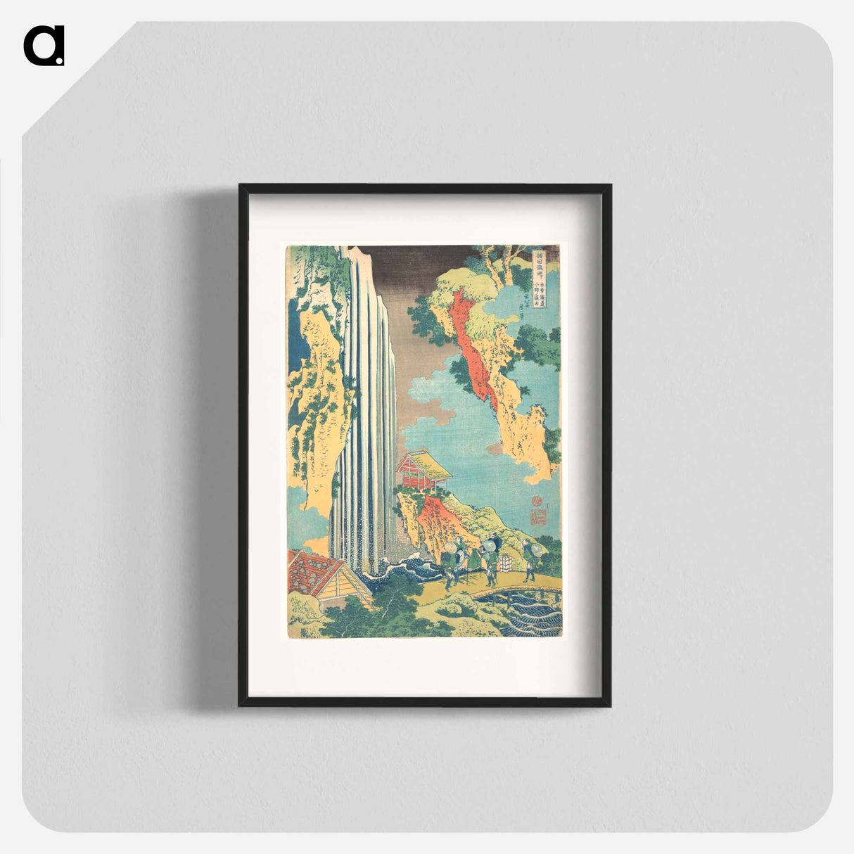 Ono Waterfall on the Kisokaidō - Katsushika Hokusai Poster.