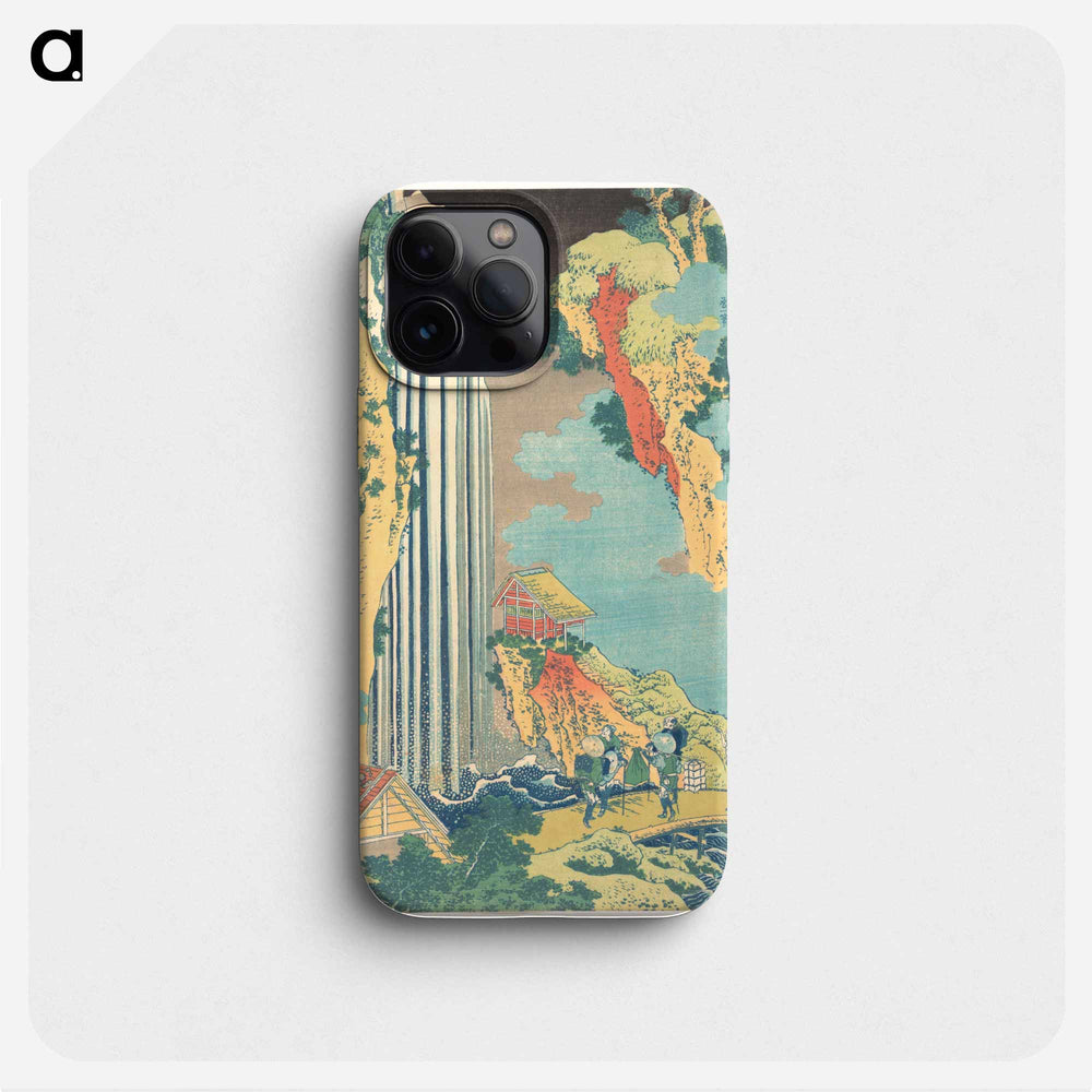 Ono Waterfall on the Kisokaidō - Katsushika Hokusai Phone Case.