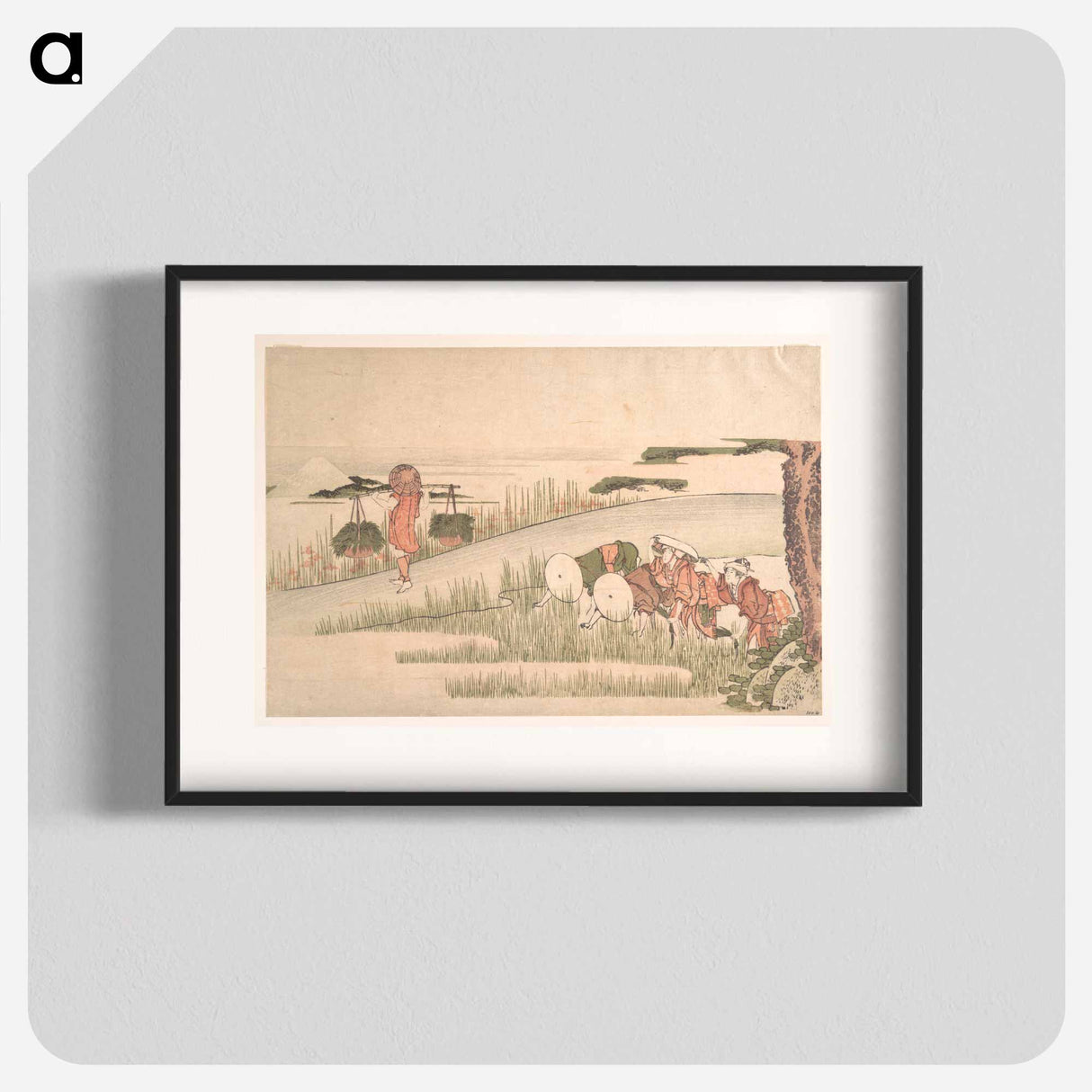 Spring in the Rice Fields - Katsushika Hokusai Poster.