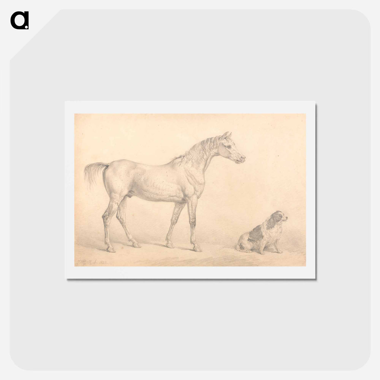 アートポストカード-Portraits of a Gray Horse and a Black and White Spaniel
- イェール大学アートギャラリー Postcard.